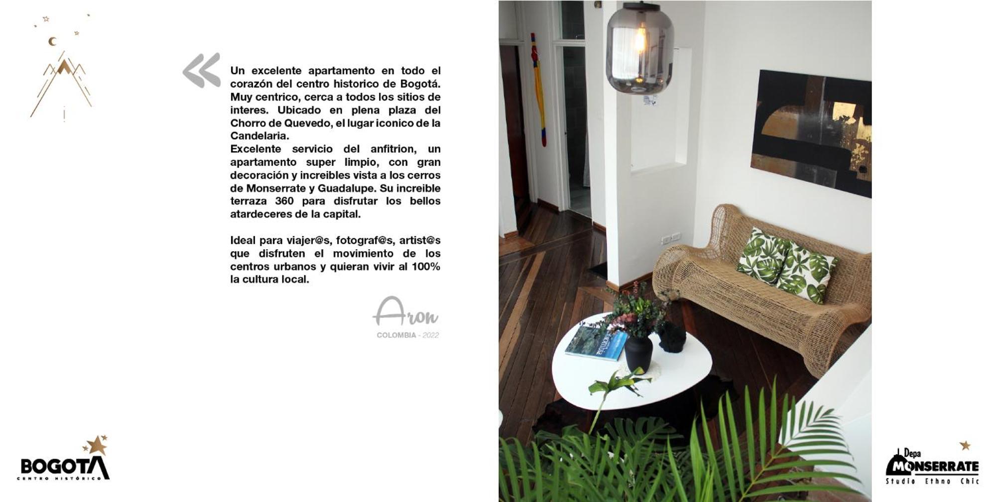 Depa Monserrate - Charming Historic Nest With Breathtaking Mountain Views - Apartaestudio Bogotá Exteriör bild