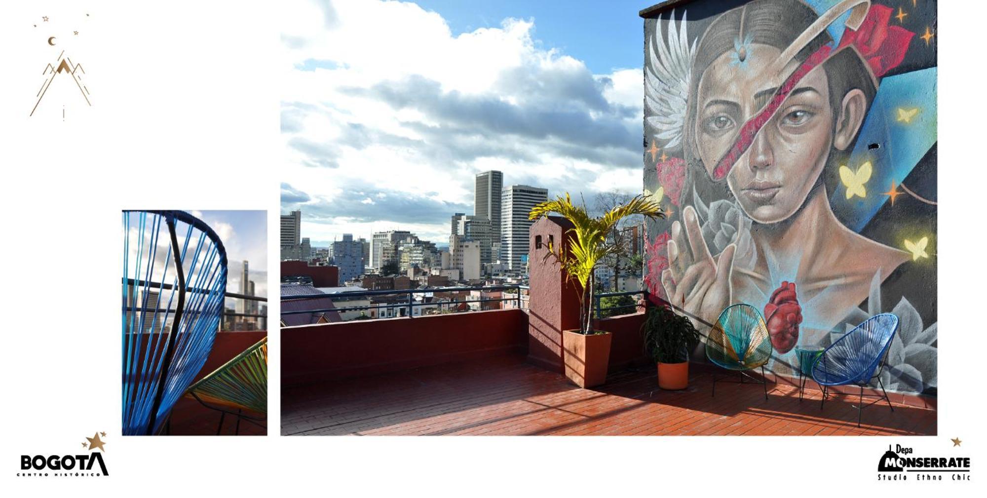 Depa Monserrate - Charming Historic Nest With Breathtaking Mountain Views - Apartaestudio Bogotá Exteriör bild